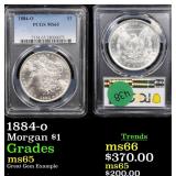 1884-o Morgan $1 Graded ms65