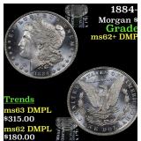 1884-p Morgan $1 Grades Select Unc+ DMPL