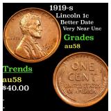 1919-s Lincoln 1c Grades Choice AU/BU Slider