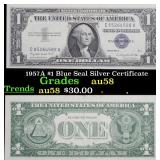 1957A $1 Blue Seal Silver Certificate Grades Choic
