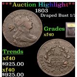 *Highlight* 1803 Draped Bust 1c Graded xf