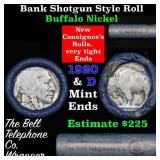 Buffalo Nickel Shotgun Roll in Old Bank Style 