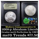 2009-p Lincoln Bicentennial Modern Commem Dollar $