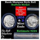 Buffalo Nickel Shotgun Roll in Old Bank Style 