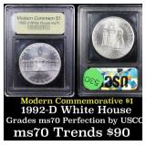 1992-d White House Modern Commem Dollar $1 Graded