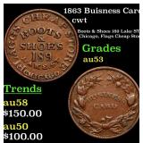 1863 Buisness Card cwt Grades Select AU