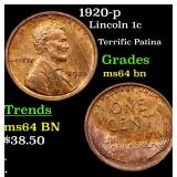 1920-p Lincoln 1c Grades Choice Unc BN