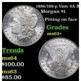 1886/188-p Vam 4A R6 Morgan $1 Grades Select+ Unc
