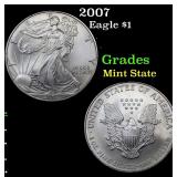2007 Eagle $1 Grades Mint State