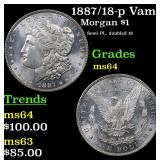 1887/18-p Vam 10 R5 Morgan $1 Grades Choice Unc