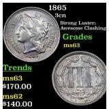 1865 3cn Grades Select Unc