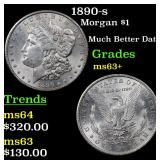 1890-s Morgan $1 Grades Select+ Unc
