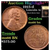 *Highlight* 1915-d Lincoln 1c Graded GEM+ Unc BN