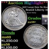 *Highlight* 1837 Large Date No Stars Seated Libert