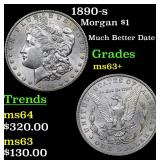 1890-s Morgan $1 Grades Select+ Unc