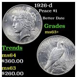 1926-d Peace $1 Grades Select+ Unc