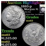 *Highlight* 1893-p Morgan $1 Graded Select Unc
