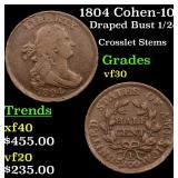 1804 Cohen-10 Draped Bust 1/2c Grades vf++