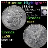 *Highlight* 1884-s Morgan $1 Graded Choice AU/BU S