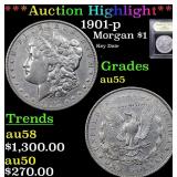 *Highlight* 1901-p Morgan $1 Graded Choice AU