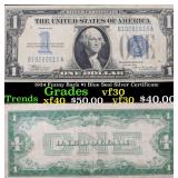 1934 Funny Back $1 Blue Seal Silver Certificate Gr