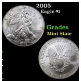 2005 Eagle $1 Grades Mint State