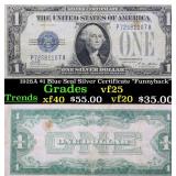 1928A $1 Blue Seal Silver Certificate "Funnyback"