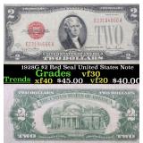 1928G $2 Red Seal United States Note Grades vf++