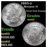 1885-o Morgan $1 Grades GEM Unc