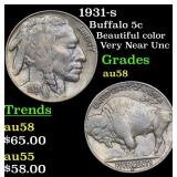 1931-s Buffalo 5c Grades Choice AU/BU Slider