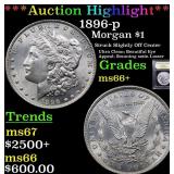 *Highlight* 1896-p Morgan $1 Graded GEM++ Unc