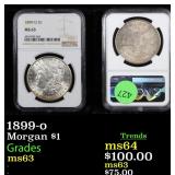 1899-o Morgan $1 Graded ms63