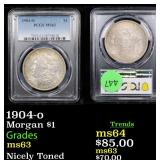 1904-o Morgan $1 Graded ms63