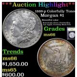 *Highlight* 1889-p Colorfully Toned Morgan $1 Grad
