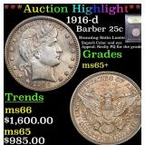*Highlight* 1916-d Barber 25c Graded GEM+ Unc