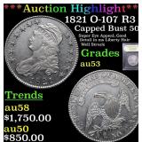 *Highlight* 1821 O-107 R3 Capped Bust 50c Graded S