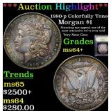*Highlight* 1890-p Colorfully Toned Morgan $1 Grad