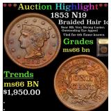 *Highlight* 1853 N19 Braided Hair 1c Graded GEM+ U
