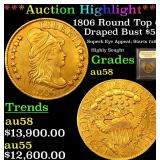 *Highlight* 1806 Round Top 6 Draped Bust $5 Graded