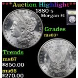 *Highlight* 1880-s Morgan $1 Graded GEM++ Unc
