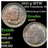 1951-p BTW Old Commem 50c Grades Choice Unc