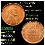 1909 vdb Lincoln 1c Grades Choice+ Unc RB