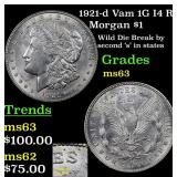 1921-d Vam 1G I4 R6 Morgan $1 Grades Select Unc