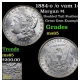 1884-o /o vam 14 Morgan $1 Grades GEM Unc
