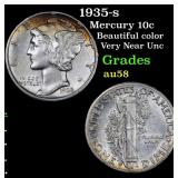 1935-s Mercury 10c Grades Choice AU/BU Slider