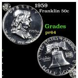 1959 Franklin 50c Grades Choice Proof