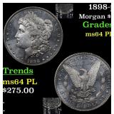 1898-p Morgan $1 Grades Choice Unc PL