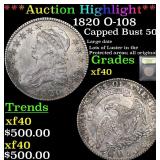 *Highlight* 1820 O-108 Capped Bust 50c Graded xf