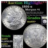 *Highlight* 1891-s Morgan $1 Graded Choice+ Unc