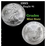 1995 Eagle $1 Grades Mint State